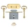 UNIQANTIQ HARDWARE SUPPLY Rounded Full Mortise Lock wTwo Skeleton Keys for Roll Top Desk Antique Furniture Hardware UA032L