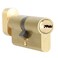 Jeriup Euro Profile Cylinder Cylinder Lock Solid Brass 90mm401040 with 5 Keys dimple Single Open Copper AntiRust Corrosion Resistant AntiTheft