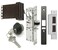Pacific Doorware Adams Rite Style Deadlatch Storefront Door Set Push Paddle Exit Deadlatch Bolt with Mortise Lock Cylinder Two Keys Durable Polished Finish Duronotic Bronze Left Hand 3132 Backset