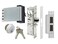 Pacific Doorware Adams Rite Style Deadlatch Storefront Door Set Push Paddle Exit Deadlatch Bolt with Mortise Lock Cylinder Two Keys Durable Polished Finish Aluminum Silver Right Hand 3132 Backset