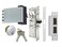 Pacific Doorware Adams Rite Style Deadlatch Storefront Door Set Push Paddle Exit Deadlatch Bolt with Mortise Lock Cylinder Two Keys Durable Polished Finish Aluminum Silver Right Hand 3132 Backset