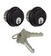 McAvory Cylinder Locks Durable Commercial Storefront Lock 2 Keys Double Cylinder Duronotic Bronze 2 Pack