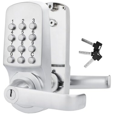 MUTEX MX800 Commercial Grade Door Lock Satin Chrome Keyless Combination Lock