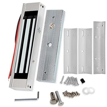 HENA HERNAS Premium 380lbs 180KG Electric Magnetic Door Lock DC12V Fail Safe NC Silver Black HERNAS180ZL HERNAS180ZL