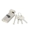 Jeriup 65mm27510275 Euro Profile Lock Cylinder with 3 Yale Keys Single Open Copper Lock Cylinder AntiRust Corrosion Resistant AntiTheft
