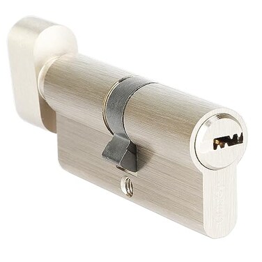 Jeriup Group A 70mm301030 KEYED Alike Multiple cylinders Sharing one Key Copper Euro Profile Lock Cylinder with 3 Keys dimple Single Open Satin Nickle AntiRust AntiTheft