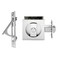 senharvest Pocket Door LockPrivacy Door Hardware Suitable for Bathroom Bedroom etc Recessed 2 Sided 2 38 Backset Invisible Hardware for 1 38 to 2 316 Thickness Door Sliver Privacy Lock With Edge Pull