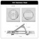 senharvest Pocket Door LockPrivacy Door Hardware Suitable for Bathroom Bedroom etc Recessed 2 Sided 2 38 Backset Invisible Hardware for 1 38 to 2 316 Thickness Door Sliver Privacy Lock With Edge Pull