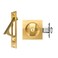 senharvest Pocket Door LockPrivacy Door Hardware Suitable for Bathroom Bedroom etc Recessed 2 Sided 2 38 Backset Invisible Hardware for 1 38 to 2 316 Thickness Door Gold Privacy Lock with Edge Pull