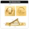 senharvest Pocket Door LockPrivacy Door Hardware Suitable for Bathroom Bedroom etc Recessed 2 Sided 2 38 Backset Invisible Hardware for 1 38 to 2 316 Thickness Door Gold Privacy Lock with Edge Pull