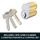 SUMMIT DOORWARE High Security Keyed Up IC Core Cylinder with Control Key KA Durable and Reliable Lockset for Home and Office Security