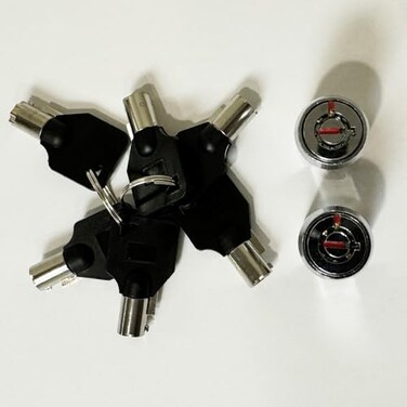 RI-KEY SECURITY RiKey Security 2X Storage Cylinder Locks KEYED Alike with 3 Tubular Keys for Rollup Door Unit Secure 19mm