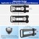 MOSECYOU Double Door Locking Device French Door Lock Security Barricade Keyed Extra Door Lock for Doors with Double HandlesKnobsLevers All Metal Construction Safety UShaped Bar Prevent Kick Ins