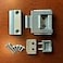 The Door Guardian Stash Lock Secure Bifold Cabinet and Cupboard Lock Childproofing and Babyproofing Satin Nickel