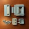 The Door Guardian Stash Lock Secure Bifold Cabinet and Cupboard Lock Childproofing and Babyproofing Satin Nickel