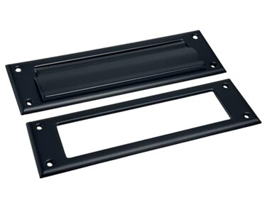 QCAA Solid Brass Mail Slot with Solid Brass Interior Frame 13 x 3625 Matte Black 1 Pack Made in Taiwan