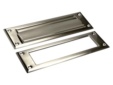QCAA Soild Brass Mail Slot with Solid Brass Interior Frame 878X278 Satin Nickel 1 Pack Made in Taiwan