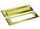 QCAA Soild Brass Mail Slot with Solid Brass Interior Frame 878X278 Polished Brass 1 Pack Made in Taiwan