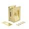 Richelieu Hardware 1701BPSBC Onward Pocket Door Pull Privacy Lock 3 14 in 82 mm Rectangular Brass