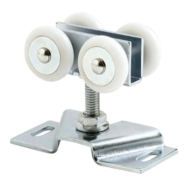 PRIME-LINE PrimeLine N 7449 Door Roller Assembly 78 In Convex Plastic Tires Steel Bracket and Ball Bearings 2 Pack Zinc