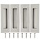 Malimali 6 Inch Recessed Finger Flush Pulls for Barn Pocket Door Closet Sliding Door Handle Brushed Stainless Steel Rectangular Door Pulls Hardware4 Pack