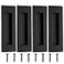 Malimali Recessed Finger Flush Pulls 6 Inch Matte Black Stainless Steel Rectangular Door Pull Hardware 4 Pack for Pocket Closet Sliding and Barn Door