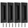 Malimali Recessed Finger Flush Pulls 6 Inch Matte Black Stainless Steel Rectangular Door Pull Hardware 4 Pack for Pocket Closet Sliding and Barn Door
