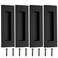 Malimali Recessed Finger Flush Pulls 6 Inch Matte Black Stainless Steel Rectangular Door Pull Hardware 4 Pack for Pocket Closet Sliding and Barn Door