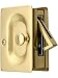 Emtek Premium Quality MidCentury Pocket Door Privacy Lock Set in Polished Brass