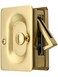 Emtek Premium Quality MidCentury Pocket Door Privacy Lock Set in Polished Brass