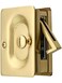 Emtek Premium Quality MidCentury Pocket Door Privacy Lock Set in Polished Brass