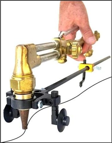 Flange Wizard 24219CBG Multi Purpose Chariot Beveling Burning Guide Black Red