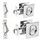 Dontay Keyed Pocket Door Lock with Pull HandleFlush Mount Recessed Knob238 inch BacksetSquare Bed Bath Hardware Fit Sliding Barn Interior Door Thickness 138 to 2316 inchBrushed Nickel2