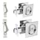 Dontay Keyed Pocket Door Lock with Pull HandleFlush Mount Recessed Knob238 inch BacksetSquare Bed Bath Hardware Fit Sliding Barn Interior Door Thickness 138 to 2316 inchBrushed Nickel2
