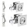 Dontay Keyed Pocket Door Lock with Pull HandleFlush Mount Recessed Knob238 inch BacksetSquare Bed Bath Hardware Fit Sliding Barn Interior Door Thickness 138 to 2316 inchBrushed Nickel2