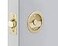 Emtek Tubular Pocket Door Round Privacy Satin Brass US4