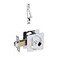 Delaney Hardware Contemporary Square Pocket Entry Lock Polished Chrome with Key