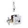 Delaney Hardware Contemporary Square Pocket Entry Lock Polished Chrome with Key