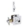 Delaney Hardware Contemporary Square Pocket Entry Lock Polished Chrome with Key