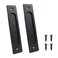 Kyuionty 2Pcs 7 Inch Flush Pull Rectangular Finger Flush Pulls Recessed Barn Door Handle Sliding Door Handles for Pocket Door Gates Garages Sheds Matte Black