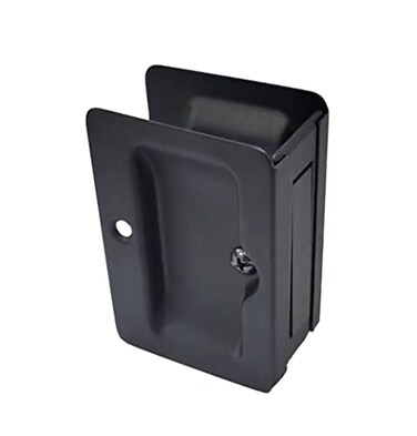QCAA Premium Quality Solid Brass Rectangular Pocket Sliding Door Pull Passage Function 314X214 Matte Black 1 Pack Made in Taiwan