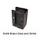 QCAA Premium Quality Solid Brass Rectangular Pocket Sliding Door Pull Passage Lock 314X214 Aged Classic Bronze 2 Pack Made in Taiwan