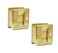QCAA Solid Brass Sliding Door Pull Passage Door Pocket Polished Brass 2 Pack