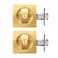 senharvest Pocket Door LockPrivacy Door Hardware Suitable for Bathroom Bedroom etc Recessed 2 Sided 2 38 Backset Invisible Hardware for 1 38 to 2 316 Thickness Door Gold2Pack Privacy Lock