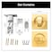 senharvest Pocket Door LockPrivacy Door Hardware Suitable for Bathroom Bedroom etc Recessed 2 Sided 2 38 Backset Invisible Hardware for 1 38 to 2 316 Thickness Door Gold2Pack Privacy Lock
