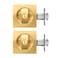 senharvest Pocket Door LockPrivacy Door Hardware Suitable for Bathroom Bedroom etc Recessed 2 Sided 2 38 Backset Invisible Hardware for 1 38 to 2 316 Thickness Door Gold2Pack Privacy Lock