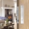 Lipshome Pocket Door Lock with Key Edge Pull and Hidden Handle Sliding Door Hardware for Bathroom and Bedroom Doors Silver