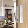 Lipshome Pocket Door Lock with Key Edge Pull and Hidden Handle Sliding Door Hardware for Bathroom and Bedroom Doors Silver
