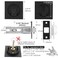 Malimali Pocket Door Lock Pocket Door Hardware Square Door Lock for Privacy Sliding Door Bifold Door Locks and Pulls Handles Replacement Hardware Matte Black Set A Entry Lock with Key