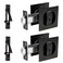 Dontay 2 Pack Pocket Door Lock with Key Contemporary Entrance Sliding Barn Door Lock Latch Recessed 2 Sided 2 38 Backset Flush Handles Hardware Including Edge Pull Matte Black Square